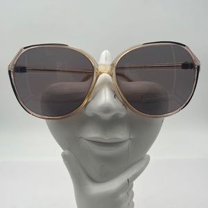 Vintage Anthony Martin Natalie Black White Oval Sunglasses Frames